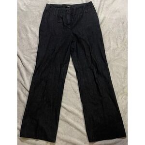 Talbots Flare Leg Jeans Womens 8 (28x30) Dark Denim High Rise Casual‎ Zip